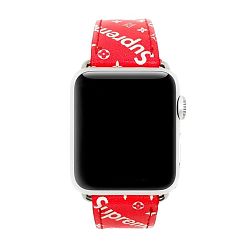 Ремешок Classic для Apple Watch 44 / 45 / 46 / 49mm кожа (Supreme) красный