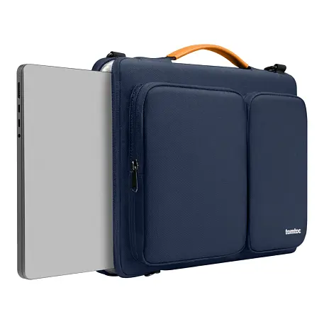 Сумка Tomtoc Defender-A42 Laptop Shoulder Briefcase для ноутбуков 16" полиэстер, тёмно-синий - 3