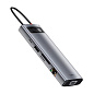 Адаптер-разветвитель для компьютера Baseus Metal Gleam Series/Starjoy (USB3.0+PD+HDMI+SD/TF+RJ45+VGA) (9в1)
