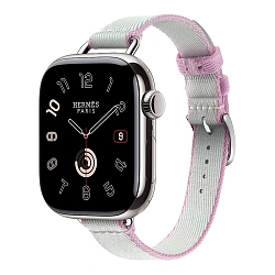 Умные часы Apple Watch Hermes Series 11 42mm GPS + Cellular Silver Titanium Case Gris Single Tour Platine/Mauve Twill Jump Attelage Strap