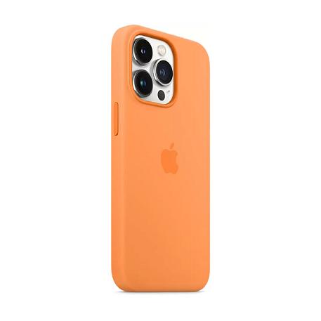 Клип-кейс (накладка) Apple Silicone Case MagSafe для Apple iPhone 13 Pro (Уценка) Marigold (хорошее состояние, вкрапления и мелкие точки) - 2