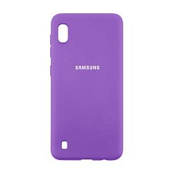 Клип-кейс (накладка) Silicone cover закрытый для Samsung Galaxy A10 силикон, фиолетовый