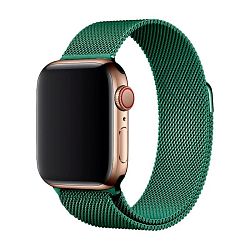 Браслет Миланский сетчатый для Apple Watch 44 / 45 / 46 / 49mm сталь зелёный