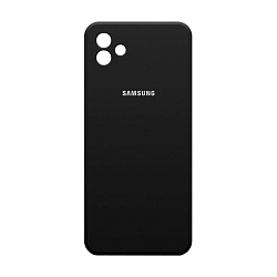 Клип-кейс (накладка) Silicone cover закрытый для Samsung Galaxy A04 силикон, чёрный
