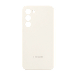 Клип-кейс (накладка) Samsung Silicone Case для Samsung Galaxy S23 Plus силикон, поликарбонат, бежевый хлопок