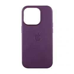 Клип-кейс (накладка) Leather Case MagSafe для Apple iPhone 16 Pro кожа, тёмно-фиолетовый