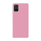 Клип-кейс (накладка) Silicone cover (без лого) для Samsung Galaxy A51 силикон, розовый