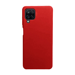 Клип-кейс (накладка) Silicone cover (без лого) для Samsung Galaxy A12 / M12 силикон, красный
