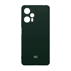 Клип-кейс (накладка) Silicone cover закрытый для Xiaomi Redmi Note 12 Turbo / Poco F5 5G силикон, тёмно-зелёный