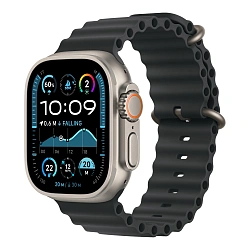 Ремешок Apple Ocean Band Extension для Apple Watch 44 / 45 / 46 / 49mm фторэластомер Black Black Titanium (One Size)