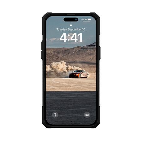 Клип-кейс (накладка) UAG Monarch для Apple iPhone 14 Pro Max поликарбонат, карбон, чёрный - 2