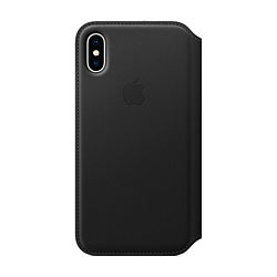 Чехол-книжка Apple Leather Folio для Apple iPhone X кожа, Black