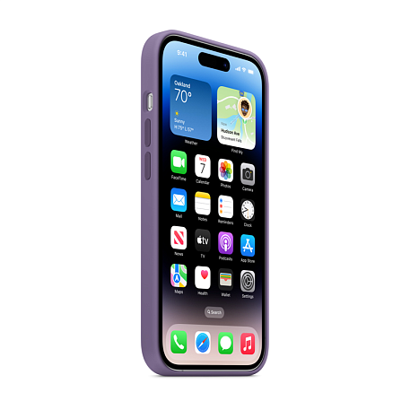 Клип-кейс (накладка) Silicone Case MagSafe для Apple iPhone 14 Pro силикон, фиолетовый - 2