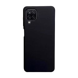 Клип-кейс (накладка) Silicone cover (без лого) для Samsung Galaxy A12 / M12 силикон, чёрный