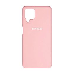 Клип-кейс (накладка) Silicone cover закрытый для Samsung Galaxy A12 / M12 силикон, пудровый