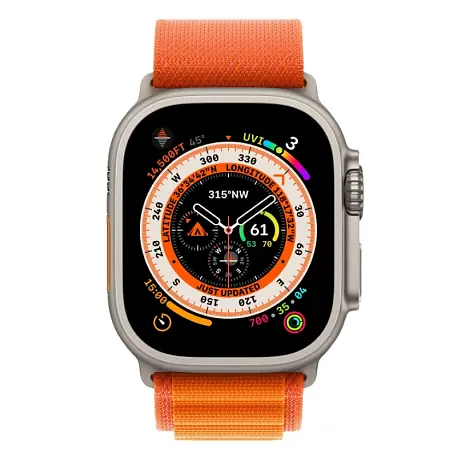 Умные часы Apple Watch Hermes Ultra 3 49mm GPS + Cellular Silver Titanium Case Orange Single Tour En Mer Strap - 2
