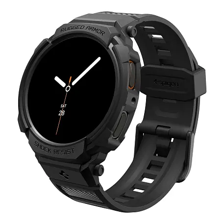 Чехол-бампер с ремешком Spigen Rugged Armor Pro для Samsung Galaxy Watch 8 44mm полиуретан чёрный - 2