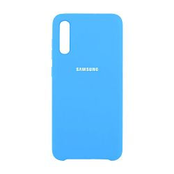 Клип-кейс (накладка) Silicone cover для Samsung Galaxy A70 силикон, голубой