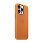 Клип-кейс (накладка) Apple Leather Case MagSafe для Apple iPhone 13 Pro (Уценка) Golden Brown (хорошее состояние, точки на чехле) - 2