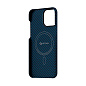 Клип-кейс (накладка) Pitaka MagEZ Case 2 для Apple iPhone 13 Pro Max кевлар (арамид), чёрно-синий (полоска) - 3