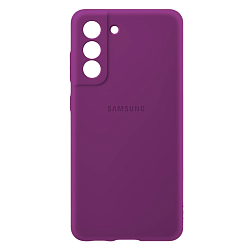 Клип-кейс (накладка) для Samsung Galaxy S21 FE силикон, сливовый