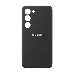 Клип-кейс (накладка) Silicone cover закрытый для Samsung Galaxy S24 Plus силикон, чёрный