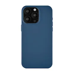 Клип-кейс (накладка) uBear Capital Leather Case для Apple iPhone 15 Pro кожа, тёмно-синий