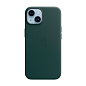 Клип-кейс (накладка) Leather Case MagSafe для Apple iPhone 14 кожа, тёмно-зелёный