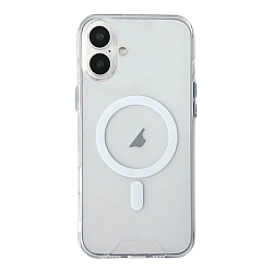 Клип-кейс (накладка) Space MagSafe для Apple iPhone 16 полиуретан, поликарбонат, прозрачный