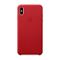 Клип-кейс (накладка) Apple Leather Case для Apple iPhone Xs Max кожа, Red