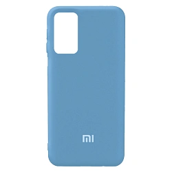 Клип-кейс (накладка) Silicone cover закрытый для Xiaomi Redmi Note 10 / 10s / Poco M5s силикон, голубой