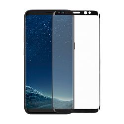 Защитное стекло 3D Premium для Samsung Galaxy S8 / S9, черная рамка