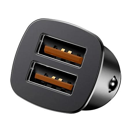 Автомобильное зарядное устройство Baseus Square metal A+A 30 Вт, чёрный - 3