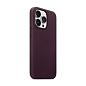 Клип-кейс (накладка) Apple Leather Case MagSafe для Apple iPhone 13 Pro (Уценка) Dark Cherry (хорошее состояние, пятна на чехле) - 2