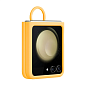 Клип-кейс (накладка) Samsung Silicone Case with Ring для Samsung Galaxy Z Flip 5 силикон, жёлтый - 2