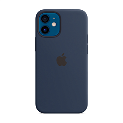 Клип-кейс (накладка) Silicone Case для Apple iPhone 12 Mini силикон, тёмно-синий