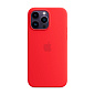 Клип-кейс (накладка) Silicone Case MagSafe для Apple iPhone 14 Pro Max силикон, красный