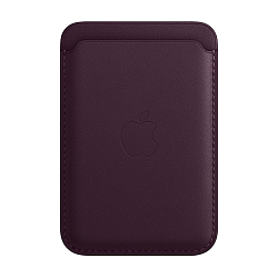 Кардхолдер Apple Leather Wallet with Magsafe для Apple iPhone кожа, Dark Cherry (Find My)