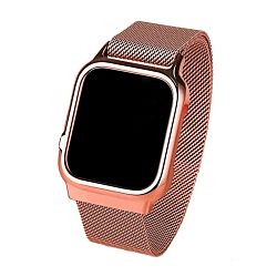 Чехол-бампер с ремешком Usams для Apple Watch 44 сталь розовое золото