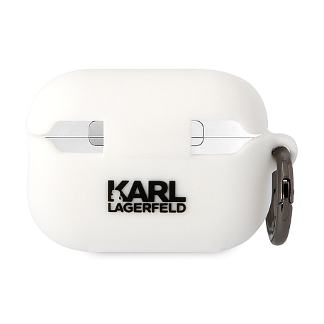 Кобура CG Mobile Lagerfeld Silicone Case With Ring для Apple AirPods Pro 2 силикон, "NFT 3D Choupette" белый - 2