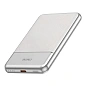 Внешний аккумулятор с беспроводной зарядкой WIWU Silver Seraph Alloy Unibody Power Bank 5000 мАч 20 Вт серебристый