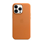Клип-кейс (накладка) Apple Leather Case MagSafe для Apple iPhone 13 Pro (Уценка) Golden Brown (хорошее состояние, точки на чехле)