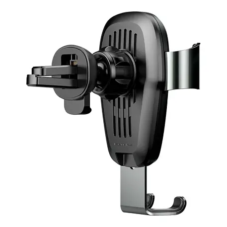 Автомобильный держатель Baseus Air Outlet Version 10W с беспроводной зарядкой (зажим) (Уценка) чёрный (отличное состояние, выцвела упаковка) - 3