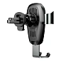 Автомобильный держатель Baseus Air Outlet Version 10W с беспроводной зарядкой (зажим) (Уценка) чёрный (отличное состояние, выцвела упаковка) - 3
