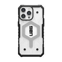 Клип-кейс (накладка) UAG Pathfinder Magsafe для Apple iPhone 15 Pro Max поликарбонат, прозрачный (Ice)