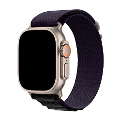 Ремешок альпийская петля для Apple Watch 42 / 44 / 45 / 49mm нейлон тёмно-фиолетовый