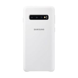 Клип-кейс (накладка) Samsung Silicone cover для Samsung Galaxy S10 силикон, белый