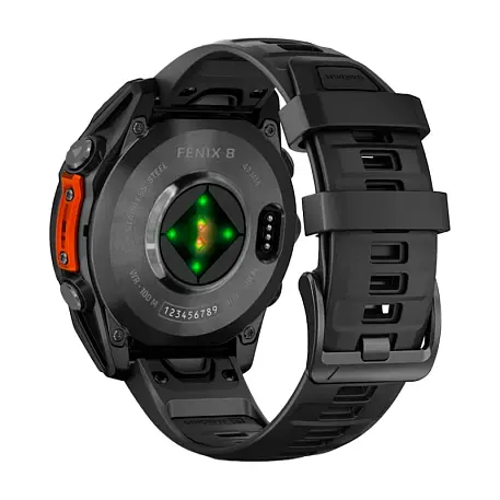 Умные часы Garmin Fenix 8 47 mm Amoled серый (чёрный ремешок) - 3
