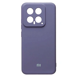 Клип-кейс (накладка) Silicone cover закрытый для Xiaomi 14 Pro силикон, тёмно-синий