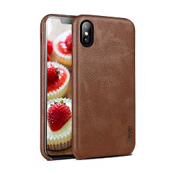 Клип-кейс (накладка) X-Level Vintage для Apple iPhone X / Xs экокожа, коричневый